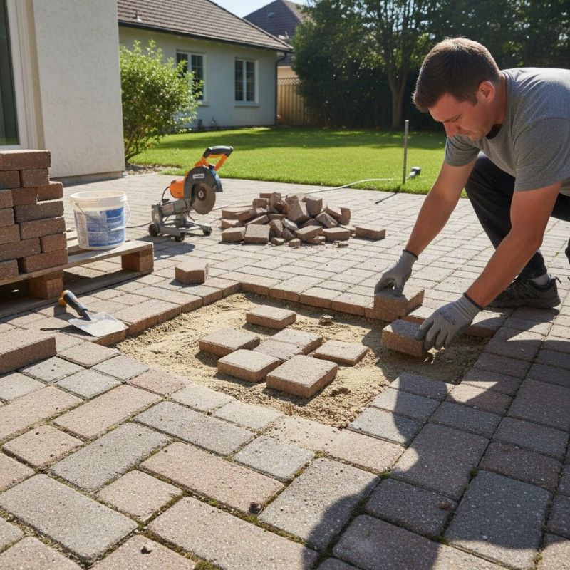 Brick Paver Patio Repair detail